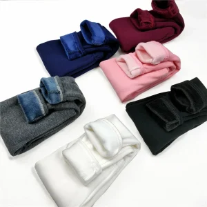 Pantaloni invernali per bambini 2021 ragazze più pantaloni caldi in velluto tinta unita pantaloni da neve pantaloni grigi rosa 4-6 anni 7-11 anni 1