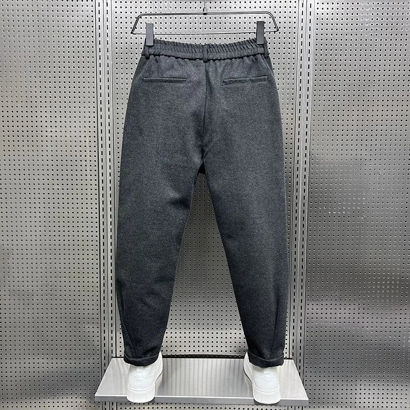 Abbigliamento uomo Autunno Inverno Nuovo 2024 Pantaloni casual a gamba larga di lana per uomo Pantaloni Harlan larghi tutto-fiammifero Pantalones Hombre 2