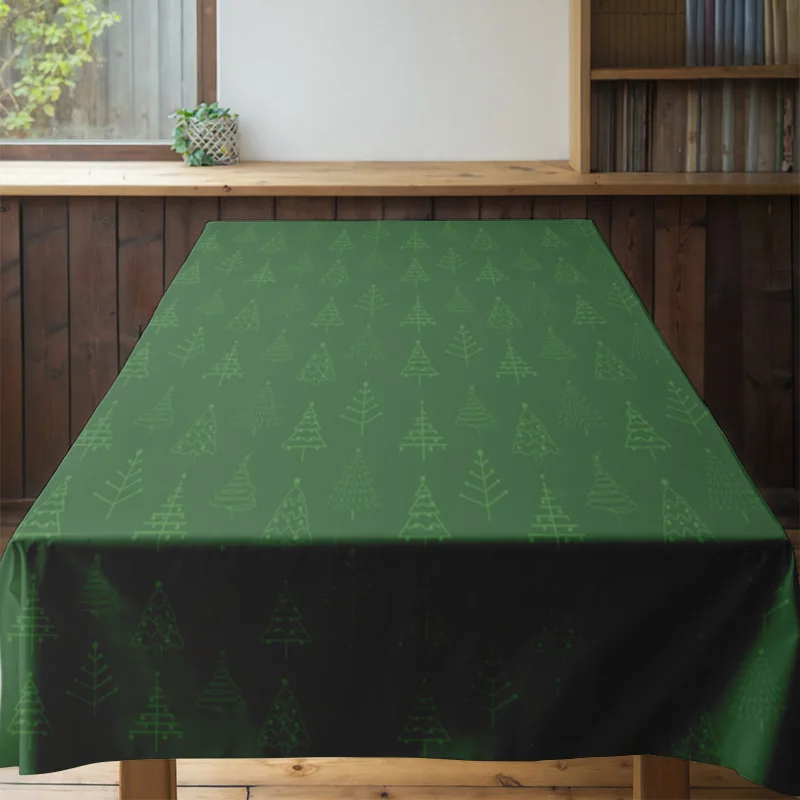 Tovaglia scozzese verde Set da pranzo Decorazioni per la casa Copertura da cucina rettangolare impermeabile antiscivolo Verde 160x240 cm (grande) 4