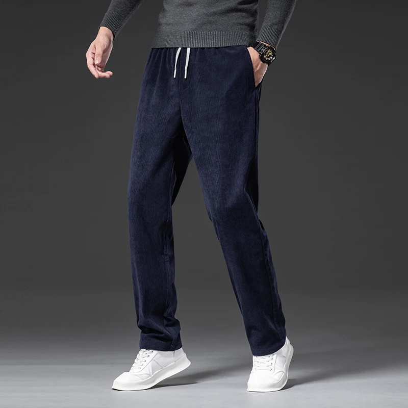 Pantaloni casual dritti in velluto a coste da uomo Primavera Autunno Business Leisure Pantaloni moda Pantaloni maschili vestibilità regolare Abiti di marca 6