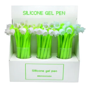 Penne coreane con fiori di giglio della valle carine Penna gel divertente Kawaii Scrittura Cool School Fancy Kids Girls Cancelleria Penna a sfera Forniture per ufficio 1