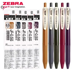 ZEBRA Penna gel a colori retrò JJ15 SARASA Push Color Penne da 0,5 mm per la scrittura 10 colori Materiale scolastico Kawaii Cancelleria giapponese 1