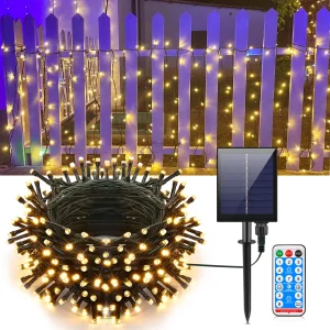 Luci a stringa a LED da 100M 50M con grande pannello di ricarica solare Giardino esterno Prato Cortile Via Decorazioni per la casa Festival Festa di Natale 1