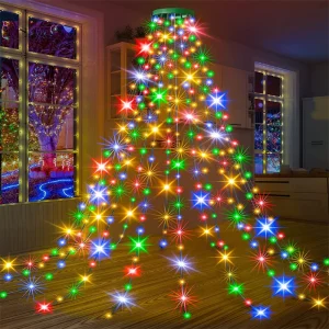 Luci natalizie con anello per albero 2M 1,5M Luci per albero di Natale Lucine natalizie per decorazioni per albero di Natale 1