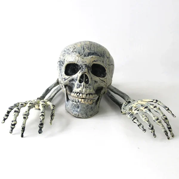 Paletti di scheletro realistici Decorazioni di Halloween Spaventoso scheletro di teschio Osso della mano per giardino Prato Paletto Giardino Cimitero decorazioni per la casa 5