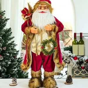 Decorazioni natalizie di capodanno per la casa altezza 30cm 45cm bambola di babbo natale regali per bambini ornamenti per finestre 1