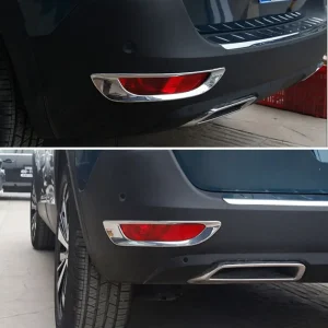 Per il 2017-2019 Peugeot 5008 esterno posteriore fendinebbia copertura della lampada Trim 2 pz cromato ABS decorativo accessori per lo styling dell'auto 1