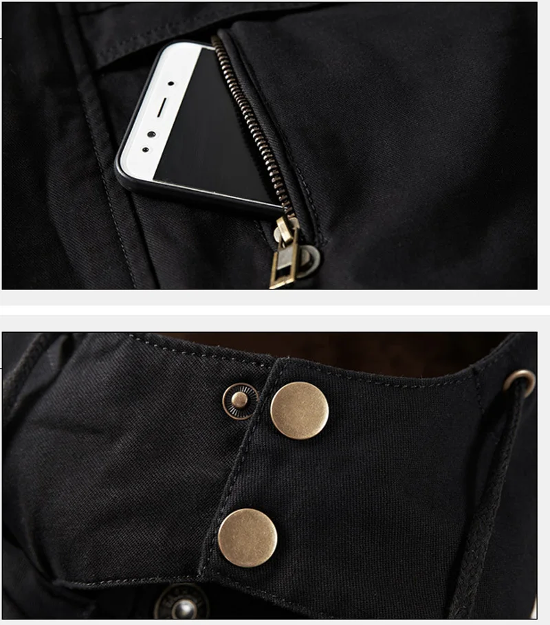 Cappotto Cargo militare giacca da uomo spessa e calda Parka invernale giacca imbottita in cotone Casual da uomo felpe con cappuccio in pelliccia multitasche da uomo Parka 5