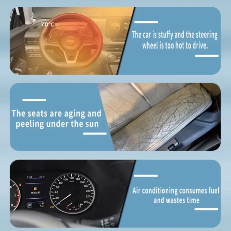 Auto Visiera Parasole Per Nissan Qashqai J12 2021 ~ 2025 2022 2023 2024 Parabrezza Anteriore Parasole Isolamento Termico Estate Accessori Auto 4