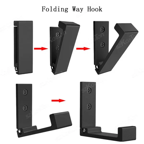 1/5/10PCS Pieghevole Universale Gancio Appendiabiti Ganci Da Parete per la Casa Cucina Porta del Bagno Cappello Borsa Organizzatore Gancio di Stoccaggio 4