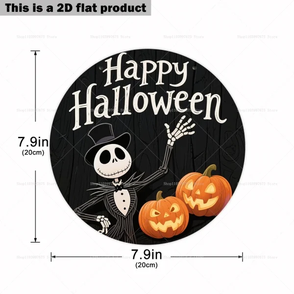 Festa di Halloween Il pesadelo prima di Natale Decorazione Cartello in legno Zucca Appeso a parete Cartello Porta d'ingresso Decorazioni per la casa Regali per bambini 5