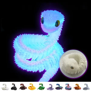 30 cm 3D Stampato Serpente Giocattoli Divertenti Animali Stampati Serpente Natale Capodanno Mestiere Ornamento Simulazione Animale Casa Desktop Ornamento 1