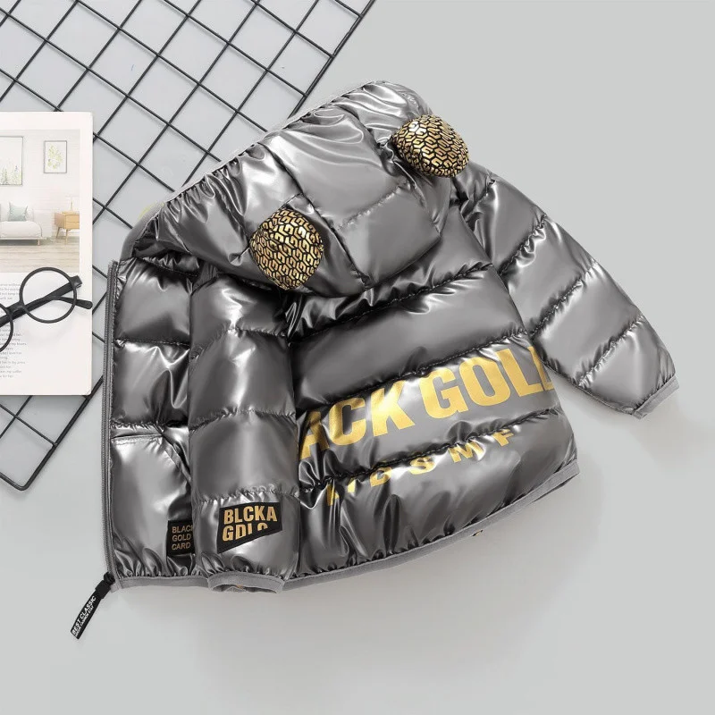 Cappotto da ragazzo Giacca in cotone Frangivento Capispalla 2025 Lettere Autunno Addensare Cotone caldo Inverno Adolescenti Abbigliamento per bambini 2