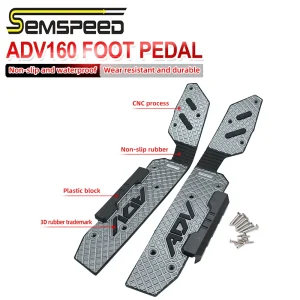 SEMSPEED per Honda ADV 160 2021 2022 2023 ADV160 CNC Mattings moto poggiapiedi pedana passo pedane pioli supporto piastra 1