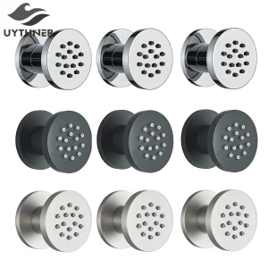 Nuovi spray per il corpo in ottone di lusso Doccia rotonda SPA Getti per massaggio Nascosto Bagno Doccia Spruzzatore Testa Rubinetto Accessori 1