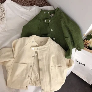 2025 nuova primavera autunno ragazzi ragazze giacche casual giacca con bottoni moda per bambini top capispalla per bambini 1