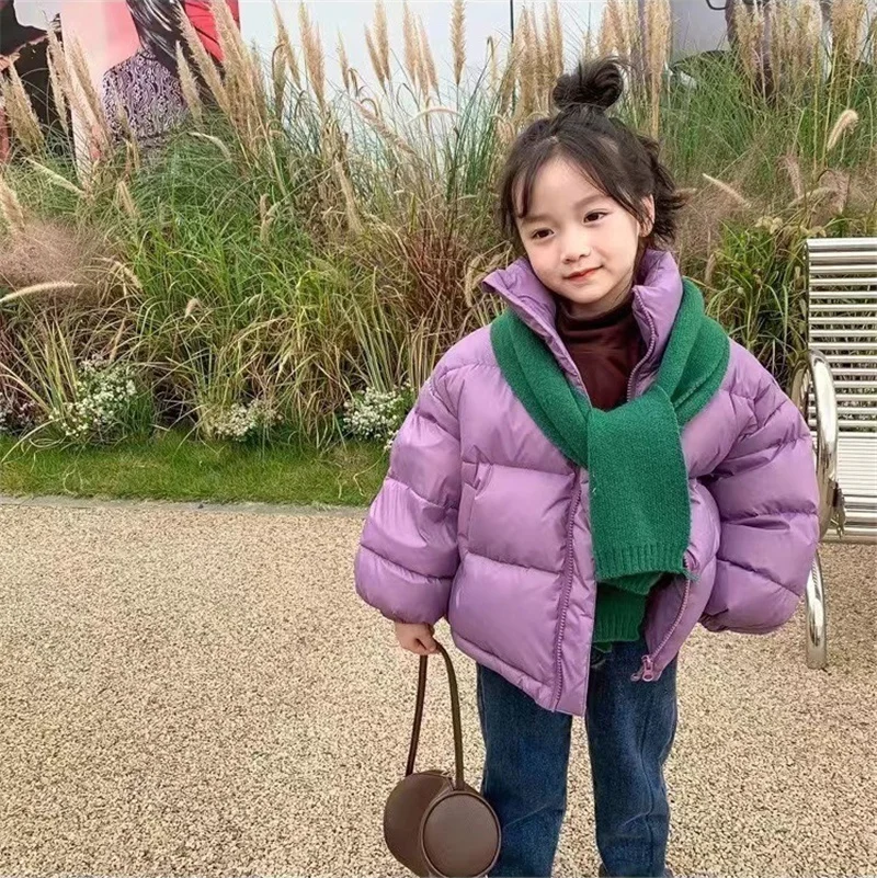 Piumini invernali in cotone per bambini Capispalla caldo e spesso Ragazzi Ragazze Semplice collo alto Cappotto di pane Vestiti per bambini 2-10 anni 3