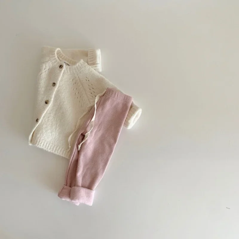Primavera Autunno Neonate Cardigan Cappotto Maglione per bambini Cardigan in maglia per bambini Maglieria per neonato Vestiti per bambina a maniche lunghe 3