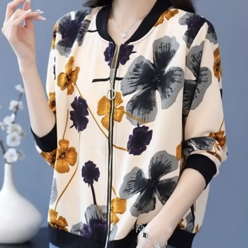 2024 nuova giacca elegante con protezione solare in seta di ghiaccio taglie forti giacca casual da donna in chiffon sottile a maniche lunghe per gite in spiaggia 4