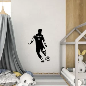 1pc Eccellente nome personalizzato Stile sportivo Vinile Art Decal Wall Sticker Accessori per la decorazione della casa per la decorazione del soggiorno Bedr 1