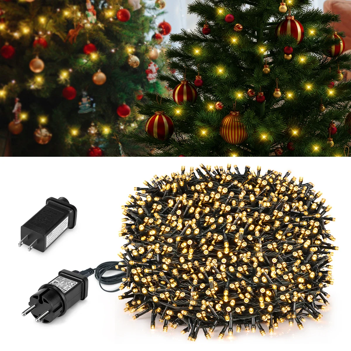 Luci della stringa del LED impermeabili 24V 10M-100M Luci leggiadramente della decorazione dell'ammbinet delle vacanze all'aperto per il matrimonio della festa di Natale del cortile 1