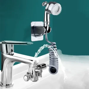 Rubinetto Set doccia esterno Bagno in rame Massaggio multifunzione Rubinetto pressurizzato Doccia WC Lavabo Shampoo Accessori 1