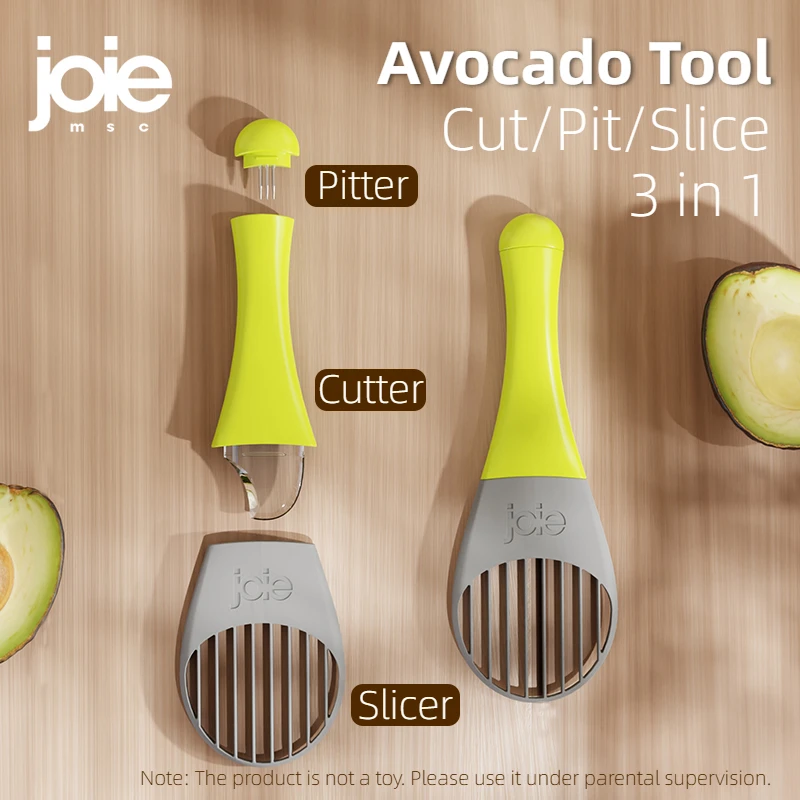 Joie Avocado Strumento 3 in 1 Avocado Affettatrice Corer Burro Frutta Pelapatate Taglierina Separatore di polpa Coltello di plastica Utensile da cucina 1