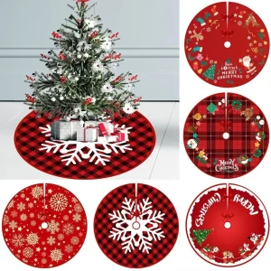 Decorazione natalizia 2025 Gonna per albero di Natale Classico tappeto per albero di Navidad Festa in casa Decorazione per albero di Natale Regalo di Capodanno 1