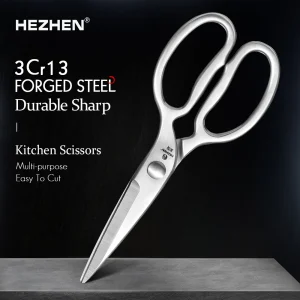 Forbici da cucina HEZHEN in acciaio inossidabile 3Cr13 forbici da cucina multifunzionali in acciaio forgiato confezione regalo 1