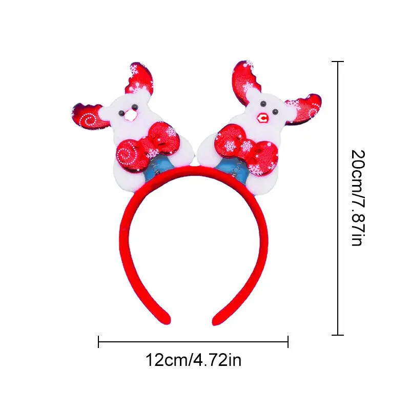 Moda natale fasce donna ragazza classica elastico renna Antler babbo natale pupazzo di neve cerchio per capelli Xmas Party fasce accessori 3