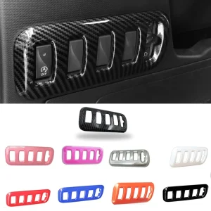 Copertura decorativa del pannello dell'interruttore di regolazione dei fari Adesivi colorati ed eleganti per auto per Smart 453 Fortwo Forfour Accessori interni 1