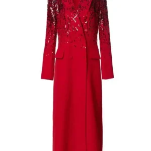 IEQJ Trench da donna Solid Heavy Industry Paillettes Giuntura Risvolto Manica lunga Doppio petto Dimagrante Elegante Giacca a vento 3WM2184 1