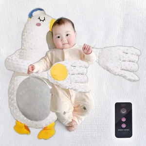 Cuscino per il sonno automatico regolabile per bambini, prevenzione dello sbalzo, palme rilassanti per 0-3 bambini, telecomando, ausilio per il sonno del bambino 1
