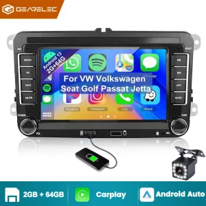 2 Din Autoradio Android13 Lettore Multimediale Per Auto WIFI GPS Carplay Auto Per VW Skoda golf 5 6 touran passat Jetta 7 "Auto Stereo 1