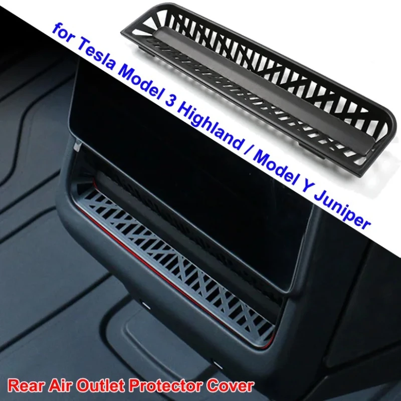Per Tesla Model Y Juniper 2026 Accessori Sedile posteriore Anti-calcio Protector Pad Modello 3 Highland 2025 Uscita aria TPE Proteggi la copertura 2