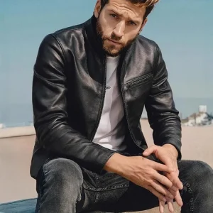 Giacca invernale in pelle nera da uomo stile sportivo taglie forti 4XL Cappotto in vera pelle di vacchetta spessa naturale con colletto alla coreana 1