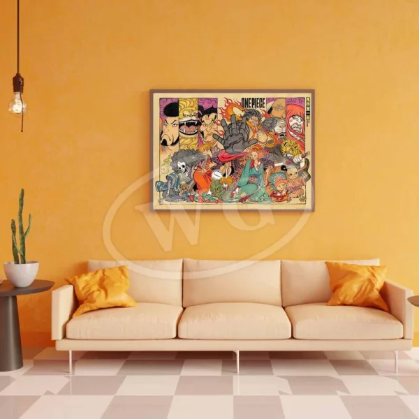 New One Piece Picture Home Decor MonkeyD rufy Canvas modulare Mico Robin Painting Modern Printed Poster Wall Artwork soggiorno 2