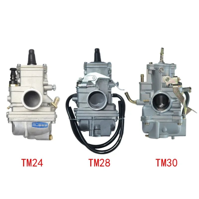 Per Mikuni TM24 TM28 TM30 TM TMX 50-650cc Motore a 4 tempi CR250 KX125 KX150 Moto Carburatore Piatto Slide Spigot Carb 2