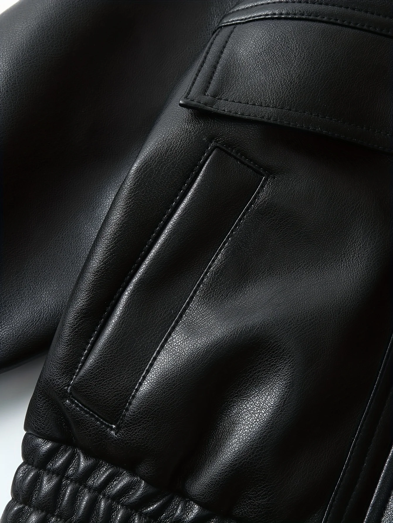 Giacche in pelle PU per bambina, cappotti stile motociclistico con cerniera e colletto tinta unita casual, stagione primaverile/autunno 5