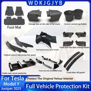 Adatto per Tesla Model Y Juniper 2025+ Il kit di protezione interna protegge la superficie scamosciata originale Accessori interni per tutte le stagioni 1