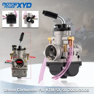 Moto 19 millimetri Carburatore Con Carburatore Per KTM SX50 50cc SX 50 50SX Junior Dirt Pit Bike Carb Parti 2001-2008 1