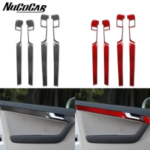 Per Audi A3 S3 8P 2006 2007 Porta In Fibra di Carbonio Maniglia Telaio Pannello di Rivestimento striscia Accessori Per Interni Auto Adesivi Decorativi 1