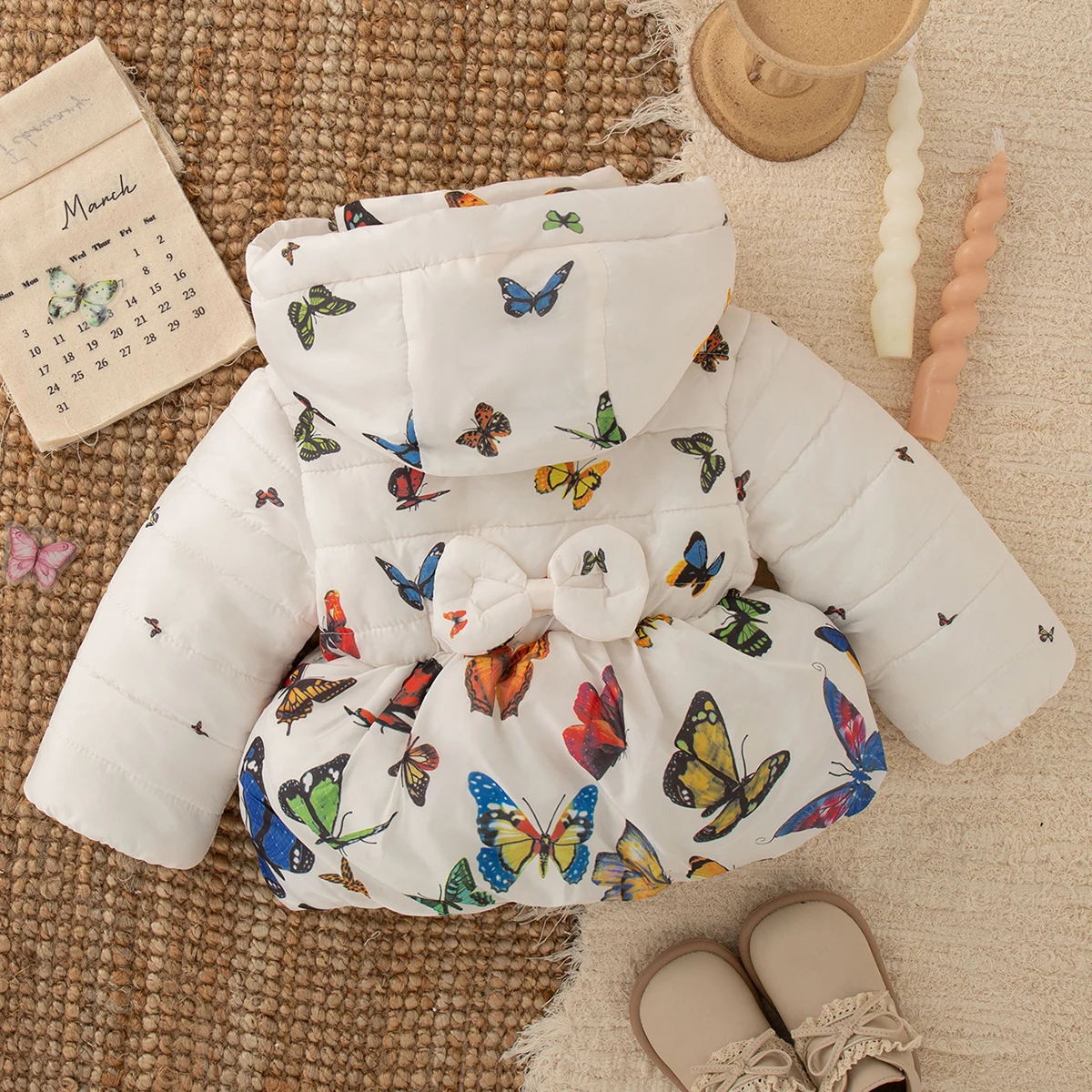 Abbigliamento per bambini Borsa invernale nuovo stile Vestiti scoreggia Elegante set di abiti con gilet rosa Set di abiti per bambini di un anno da donna 3