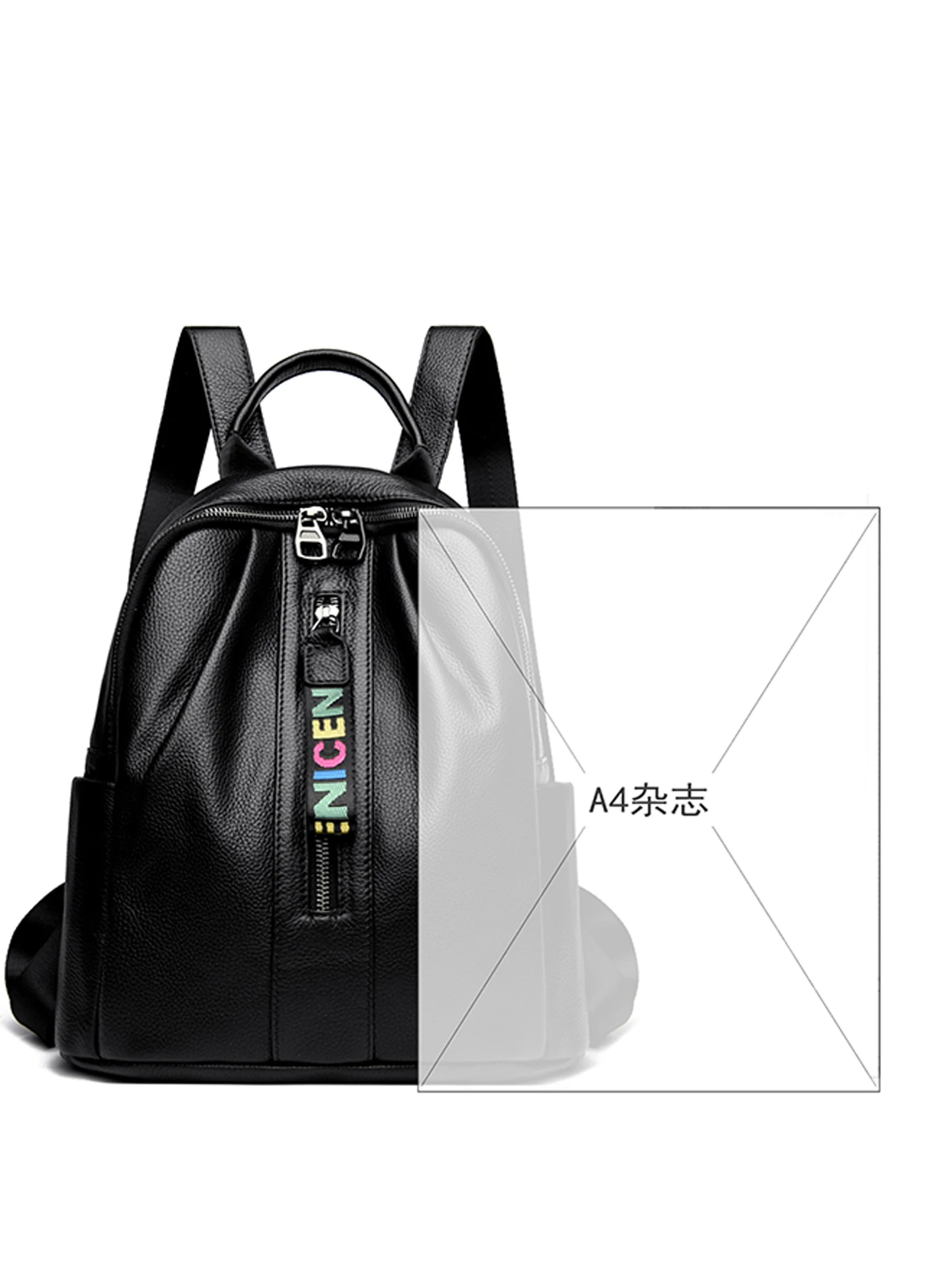 Zaini da donna antifurto Borse a tracolla di grande capacità da donna con zaino da viaggio in vera pelle alla moda di marca famosa 2