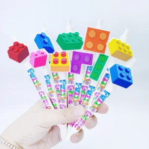10/15PCS Building Blocks Serie Penna a sfera Puzzle Design creativo Penna a sfera Studente Scrittura Cancelleria Regalo di compleanno. 1