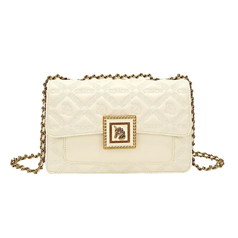 Borsa da donna di marca 2025 autunno e inverno nuova moda diamante griglia designer borsa a catena di fascia alta borsa a tracolla a spalla singola 6