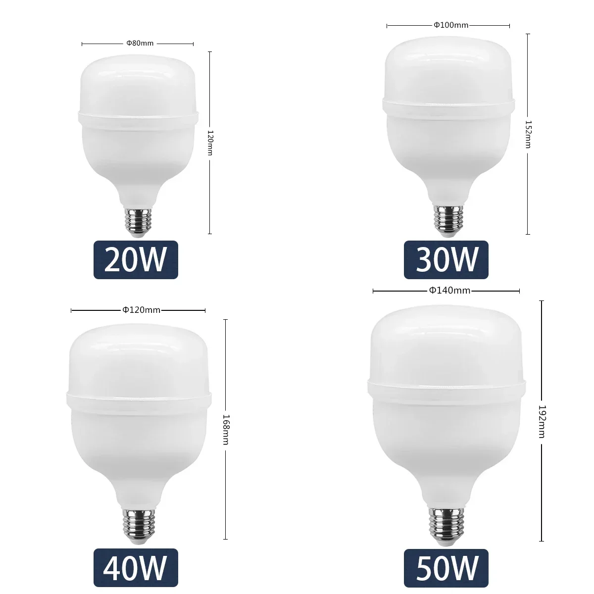 2 pz Hight Lumen LED Lampada AC 110 V 220 V E27 Lampada A LED Lampadina 20 W 30 W 40 W 50 W HA CONDOTTO LA Luce Bombilla Lampada di Illuminazione per la casa derection 2