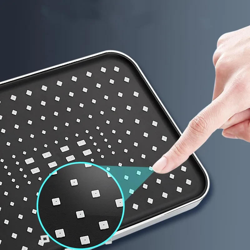 Soffione doccia a pioggia Soffione a supercarica a grande flusso Soffione a pioggia Parti di ricambio per rubinetto con irrigatore regolabile a 4 modalità Accessori per il bagno 4