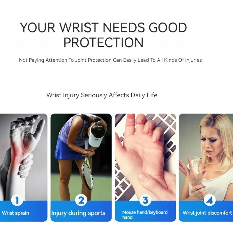 Fasciatura per la forza fitness Cinghie per il polso delle mani Braccialetti sportivi Supporto per il polso Fasce per la palestra Tutore per il polso Fascia per il polso Fasce per il polso 6