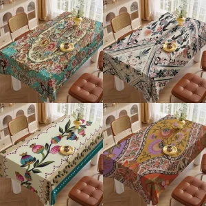 Tovaglia floreale esotica Tovaglia da cucina per ristorante Soggiorno Decorazione domestica Decorazione rettangolare per feste 1